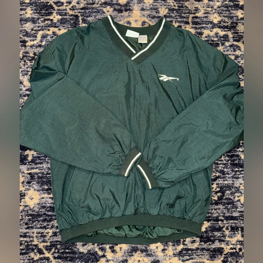 Vintage Reebok Windbreaker Green Baggy Size XL - Picture 1 of 3